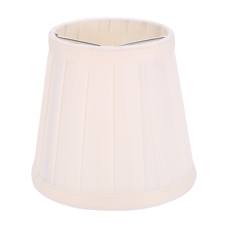 Fabric Chandelier Lampshade Holder Clip on Sconce Beside Bed Lamp Hanging Light, light yellow