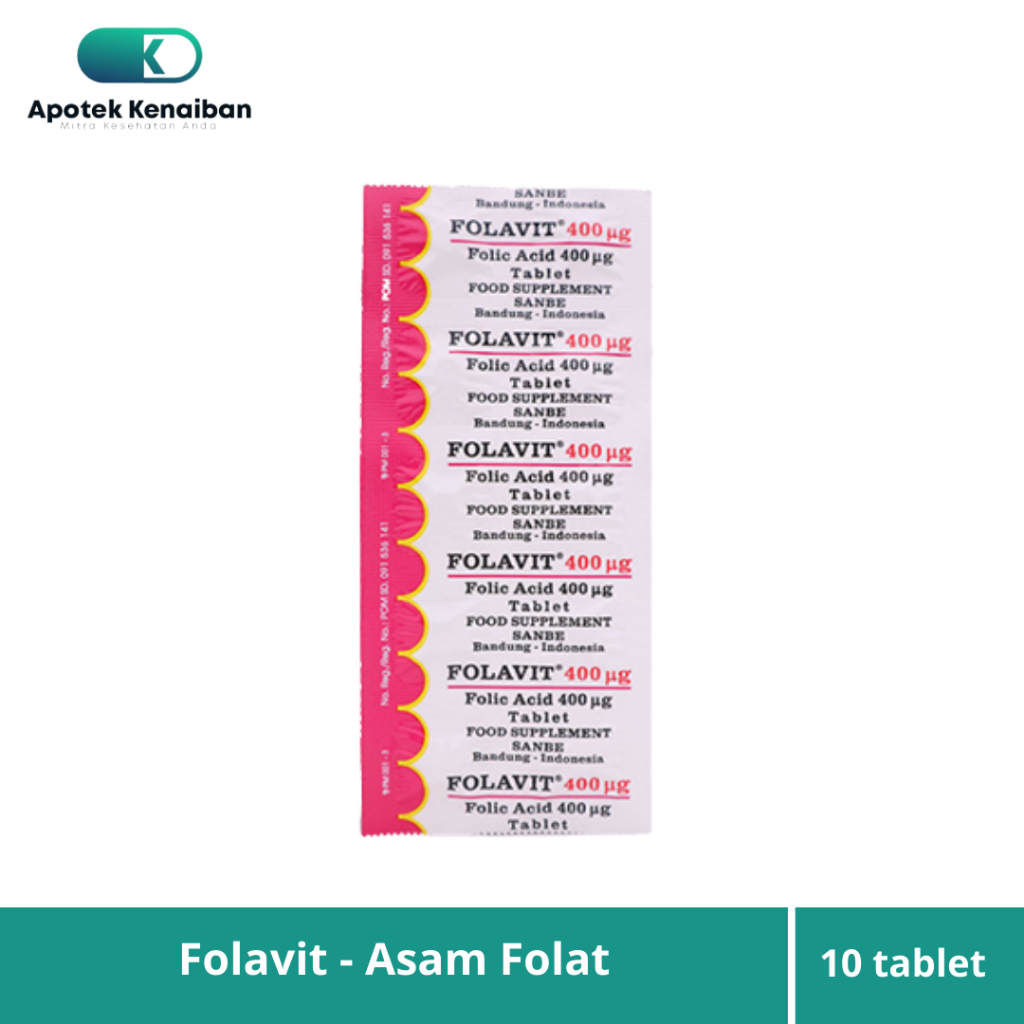 Folavit 400 Strip Suplemen Kehamilan Asam Folat / Suplemen Promil