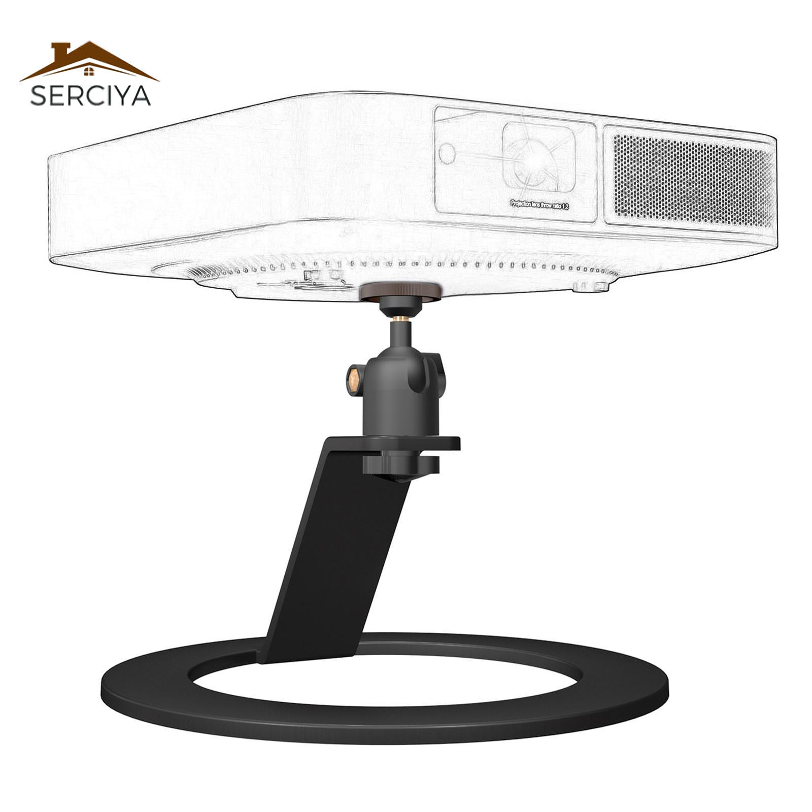 Serciya giá đỡ máy chiếu Tiết Kiệm Không Gian 360 ° Xoay Xách Tay 1/4 Inch lỗ vít giá đỡ máy chiếu Cho Đầu Giường Phòng Ngủ Khách Sạn Văn Phòng Nhà