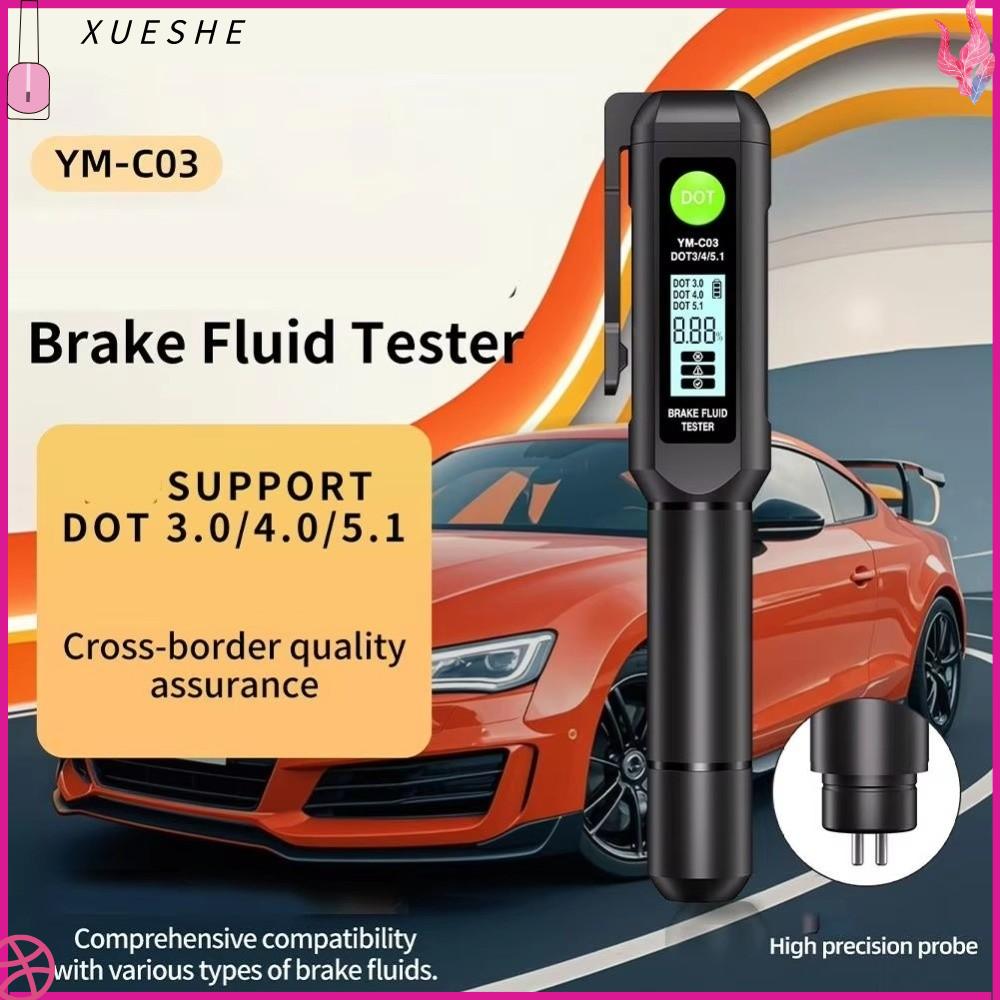 XUESHE Di động Máy kiểm tra dầu phanh Màn hình hiển thị HTN CHẤM 3.0/4.0/5.1 Dụng cụ chất lỏng phanh ô tô Chất lượng cao Phát hiện hàm lượng nước Bút phát hiện dầu phanh Bảo dưỡng ô tô