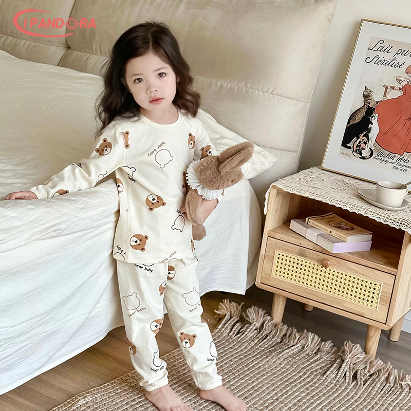 IP đồ ngủ trẻ em mùa xuân, lớp mùa thu và mùa đông một len mềm mại không xương giữ ấm cho bé bé trai và bé gái cỡ 80 160