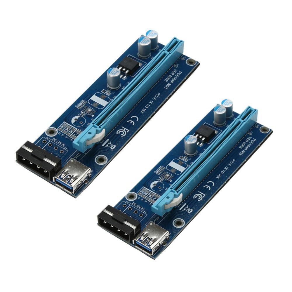 Yingke alloyseed USB 3.0 PCI-E Card nâng PCIe Express 1x4x8x 16X mở rộng thẻ Bộ chuyển đổi Riser SATA 15pin đến 4 pin cáp nguồn Molex