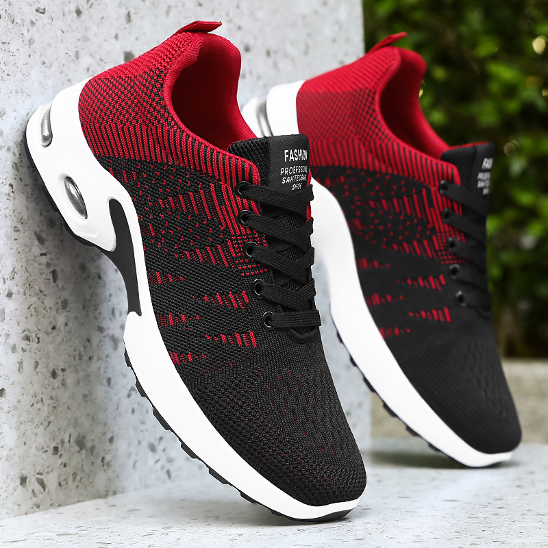 Men's Running Shoes Mesh Sports Shoes Breathable Soft Sole Casual Shoes Black Shoes for Men - 2