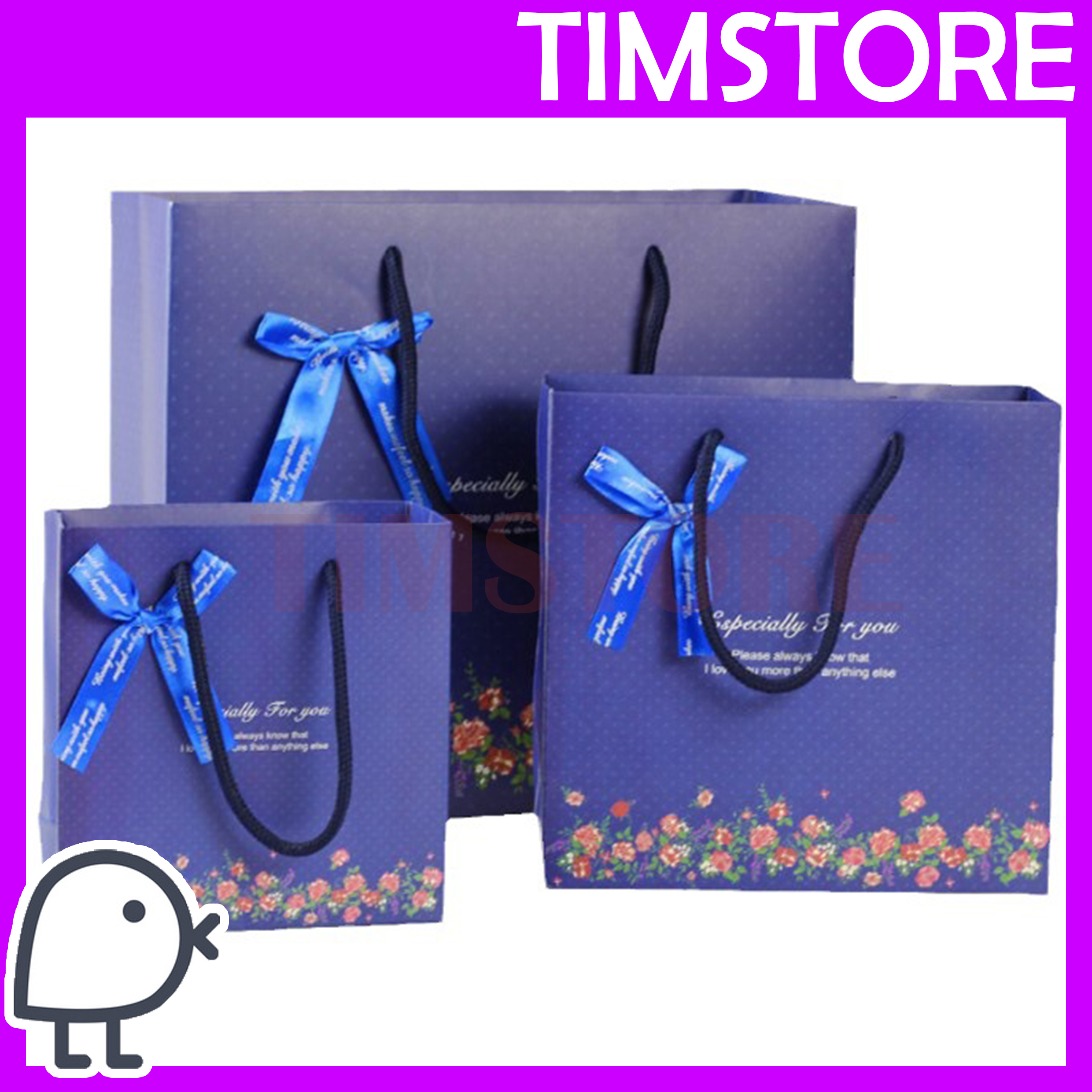 (STO55) Paper Bag Shopping Bag Gift Bag Retail Bag Colour Kraft Paper Bag Wedding Birthday Bag