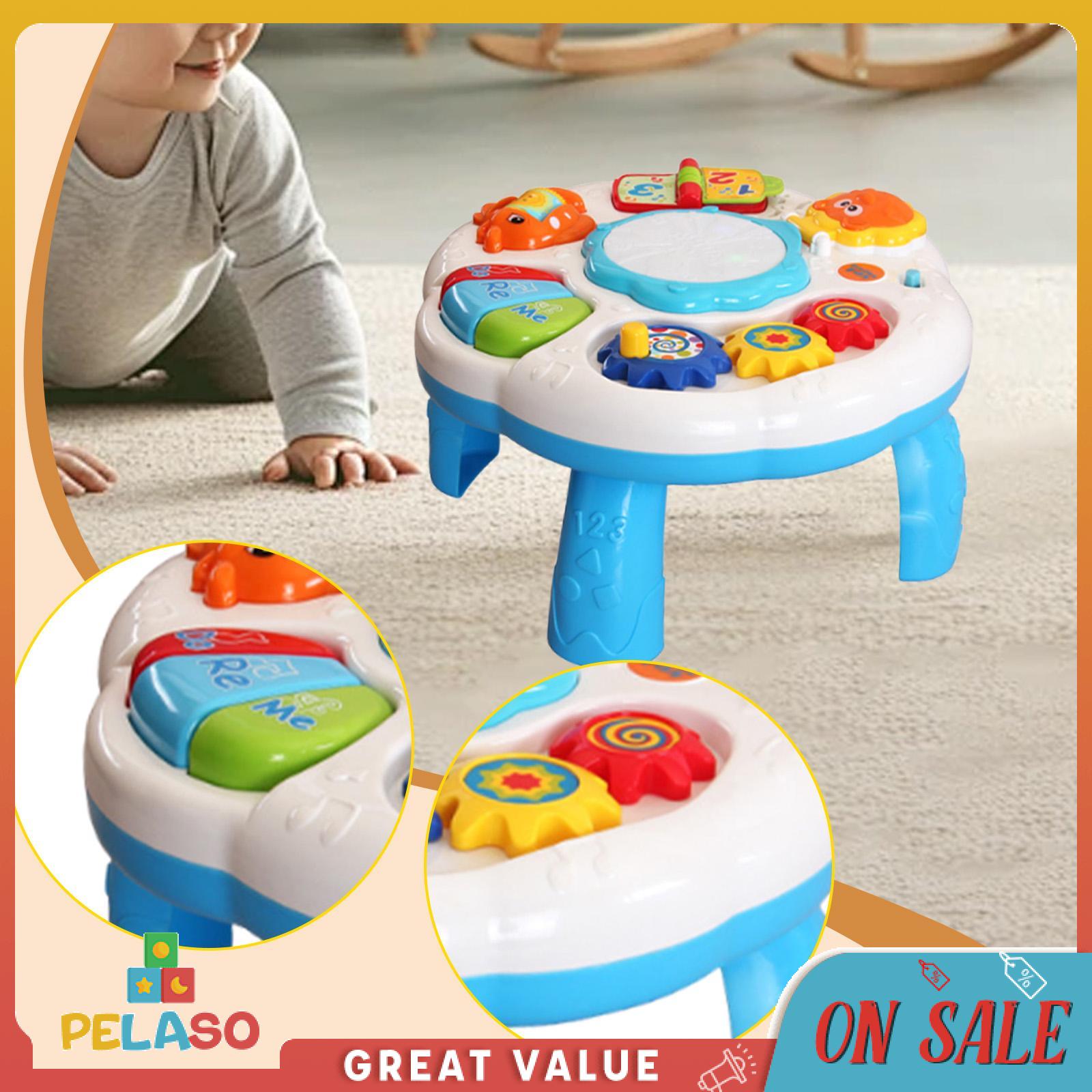 Pelaso Bé Hoạt Động Bảng học mầm non Tay phối hợp mắt Xách Tay Trung Tâm chơi nhạc Cho 1 2 3 4 tuổi quà tặng sinh nhật