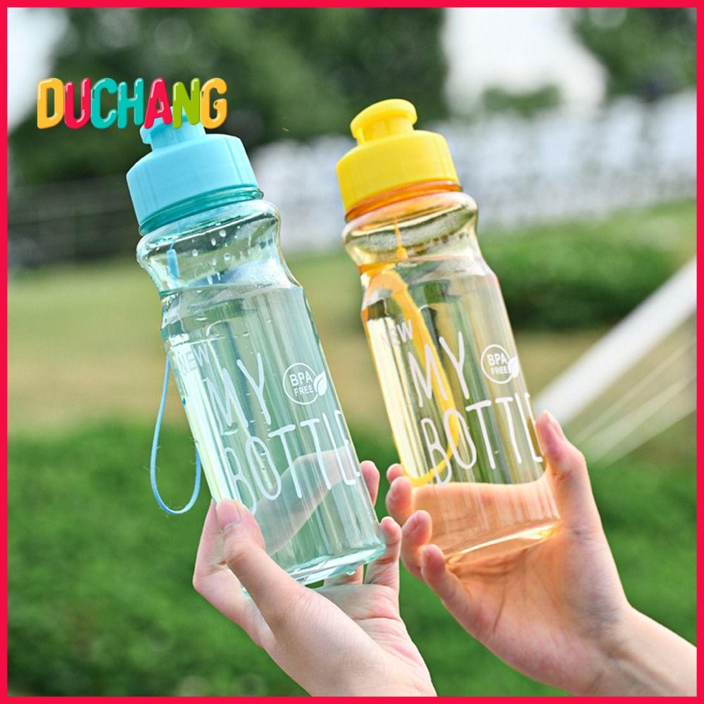 DUCHANG 550ML Du lịch Nhiều màu Trong suốt Sức chứa lớn Nhựa Chai nước Cốc nước