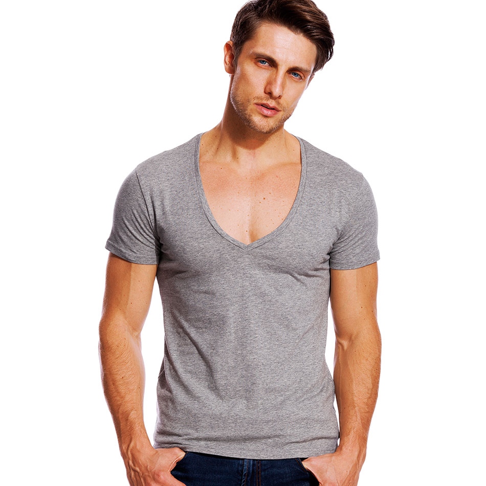 Deep V Neck T Shirt Men - Best Price in 