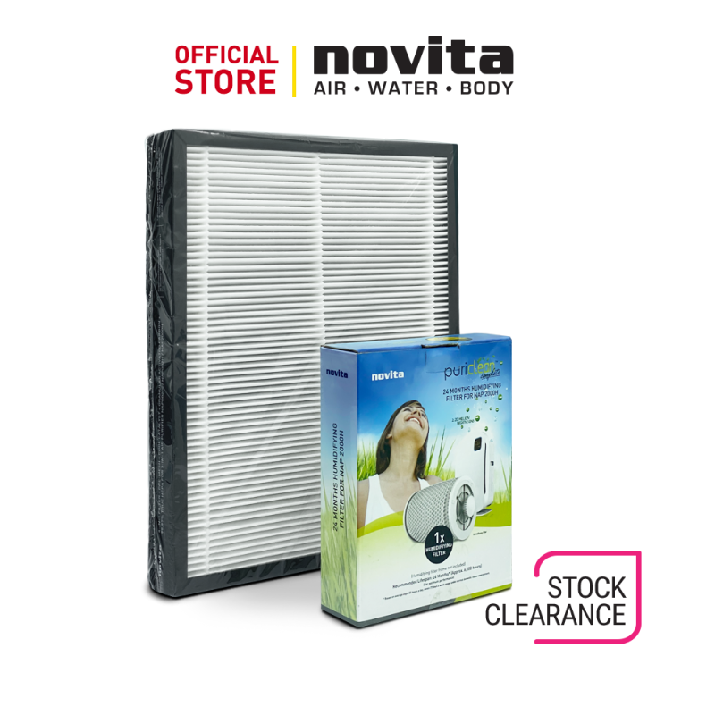 Clearance Sale (without box) - novita Air Purifier NAP002H/2000H 24-Months Replacement Filter Pack Singapore