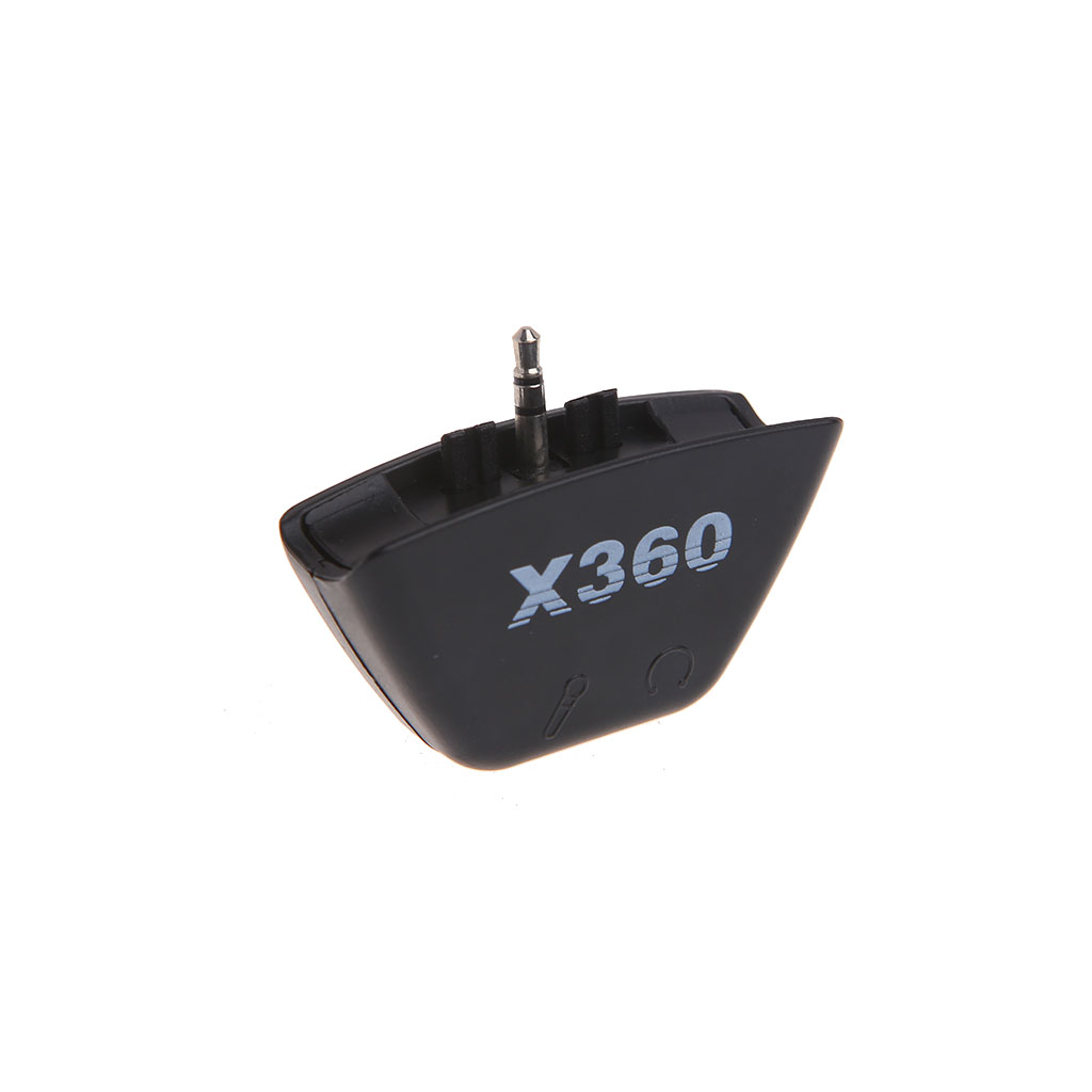 Đen 2.5mm Jack tai nghe Micrô Tai nghe chuyển đổi Adapter cho 360