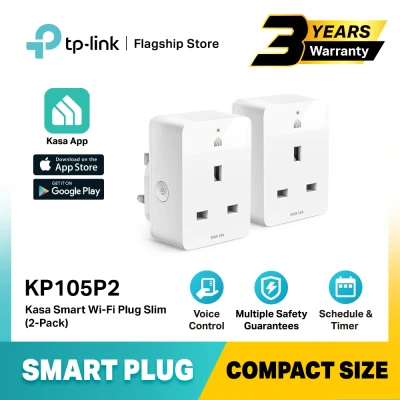 TP-LINK Kasa Smart Wi-Fi Plug Slim (2-pack) KP105P2 (Works with Alexa, Google Home & Bixby)