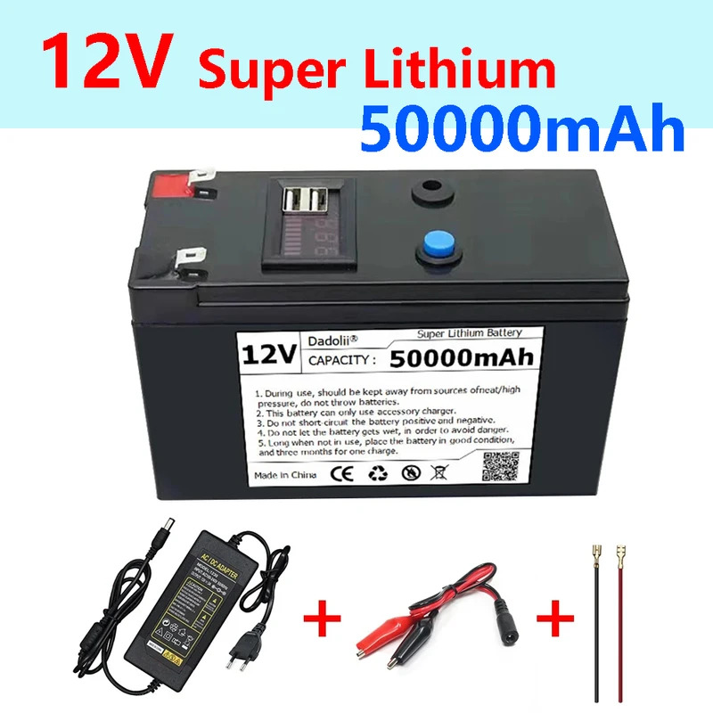 Brand new Powerful 12V Lithium Rechargeable 50Ah High-capacity for Solar Energy Electric Vehicle Bat