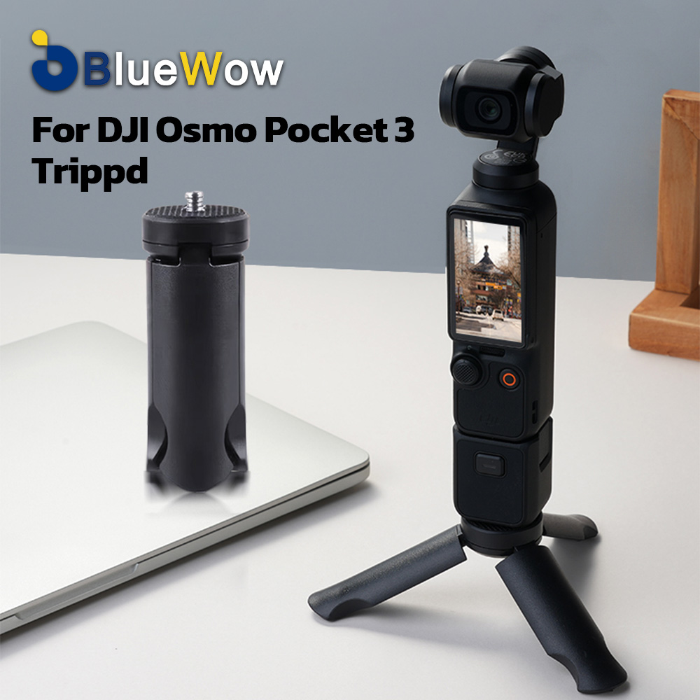 Bluewow chân máy mini ba chân cho DJI Pocket 2 3 GoPro hành động 5 4 Camera insta360 cho DJI OSMO di động 7/7P/6/5/4 tay cầm chống rung giá đỡ ba chân máy để bàn