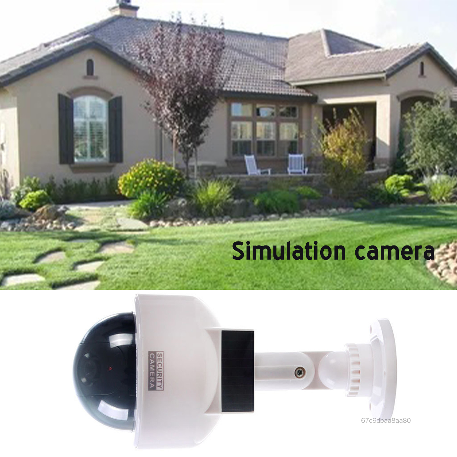 พลังงานแสงอาทิตย์ LED ไร้สายกล้องวงจรปิดปลอมจำลอง Dummy กล้องรักษาความปลอดภัยกันน้ำ Kamera Securiti Palsu Solar Dome การเฝ้าระวังปลอม ET-TH ราคา 242 บาท*ส่งฟรี