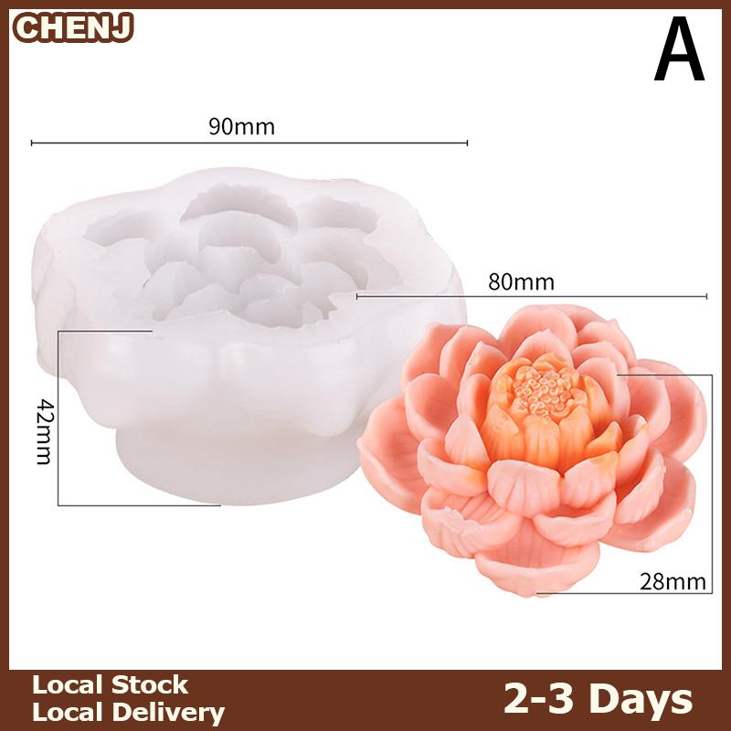 CHENJ fast delivery 3D Lotus Silicone Khuôn Mẫu Cho Tự Làm Hoa Fondant Cupcake Sô Cô La Kẹo Ice Cream Đường Món Tráng Miệng Nến Xà Phòng Thạch Cao Nhựa Khuôn