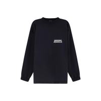 Balenciaga T Shirts Mens Washed Black Crew Neck Moderate 850404TTVL61041