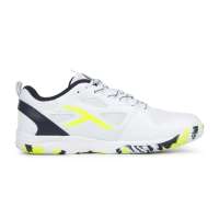 Hundred Mens Galaxy 2 Badminton Shoes (White/Navy/Lime) - Sports Direct