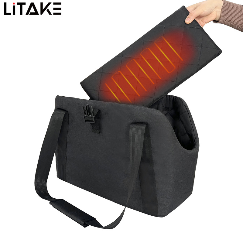 Outdoor USB Heated Pet Shoulder Bag, Cat Carriers, 15.0 x 7.9 x 11.8 Inch Soft Dog Carriers For Small Dogs Medium Dogs, Cats (without Power Bank ) ราคา 854 บาท*ส่งฟรี