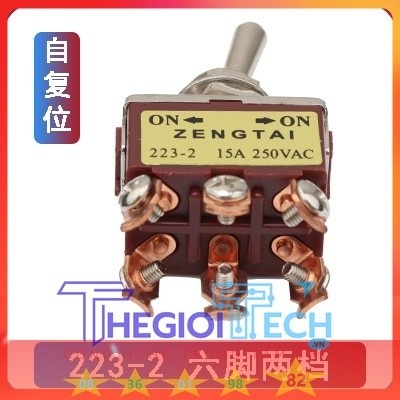 Công Tắc Zengtai Rocker 2 - 223-2 (6 chân và 2 bánh răng tự phục hồi)