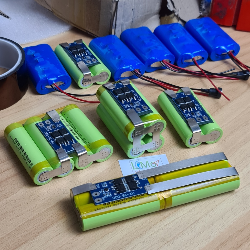 pin247 Khối pin 2s 7.2v 8.4v (Nhiều mẫu) dòng xả cao thay pin máy bắt vít, pin máy khoan, đèn... Pin Lithium 2S 8.4V 18650