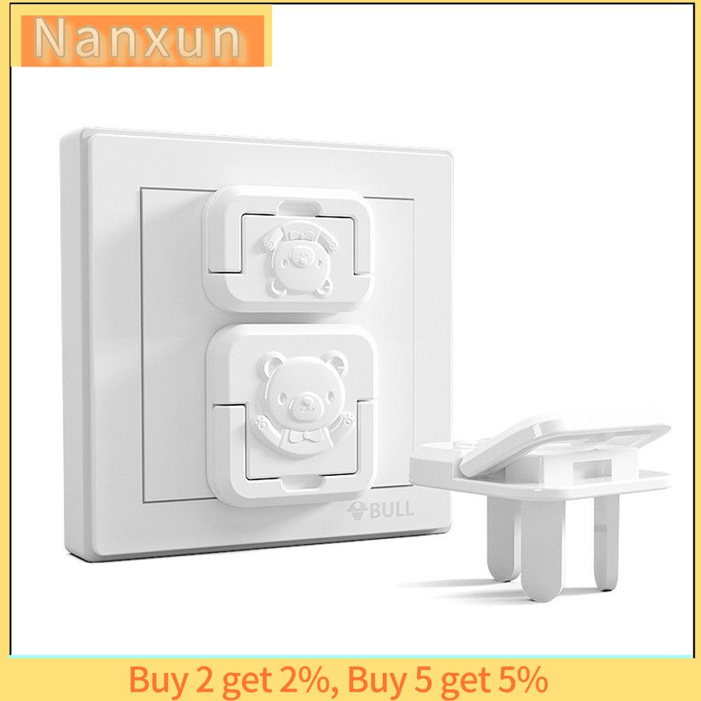 NWSJ 6PCS Trẻ em Hai pha Bảo mật kép An toàn cho bé Nắp ổ cắm Nắp đậy ổ cắm Nắp bảo vệ phích cắm