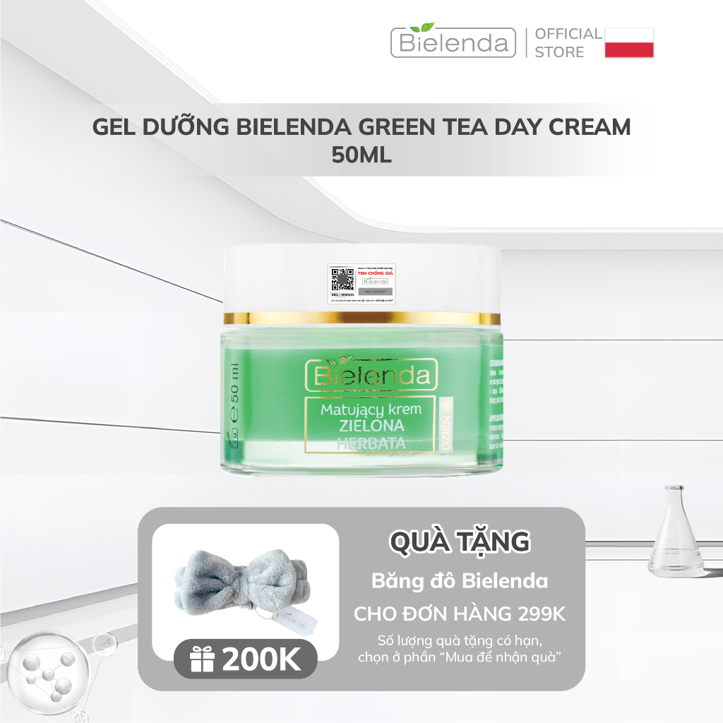 Gel dưỡng Bielenda Green Tea Day Cream cho da dầu mụn 50ml