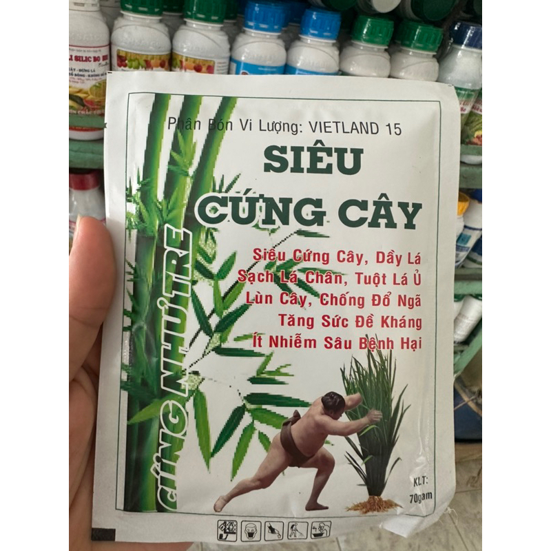 SIÊU CỨNG CÂY gói 70g dầy lá- sạch lá chân- tuột lá ủ- lùn cây- chống đổ ngã - tăng sức đề kháng…