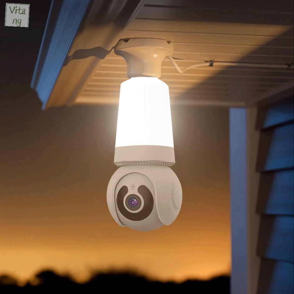 VITANG Tầm nhìn ban đêm màu sắc Camera bóng đèn E27 Độ phân giải 2MP/3MP Theo dõi thông minh PTZ Camera không dây Dễ dàng lắp đặt WiFi Camera đàm thoại hai chiều Trong nhà