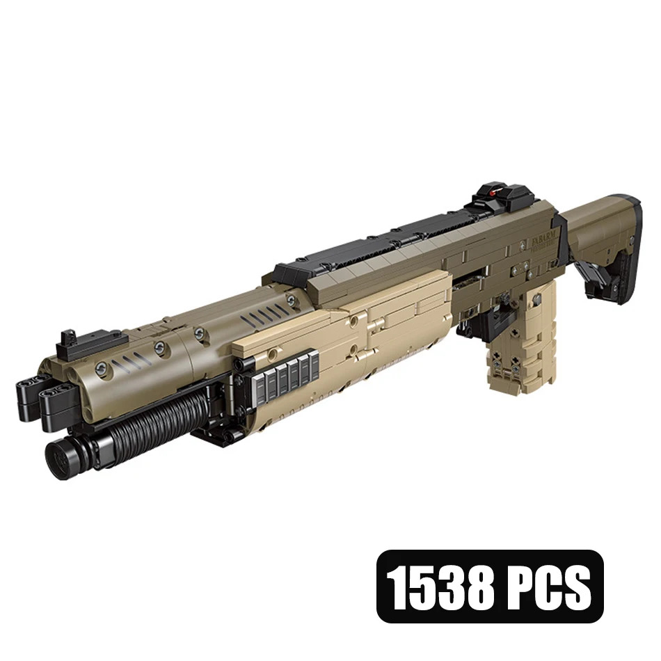 Kỹ thuật quân sự loạt FABARM STF12 khối xây dựng súng có thể bắn đạn vũ khí lắp ráp gạch đồ chơi quà