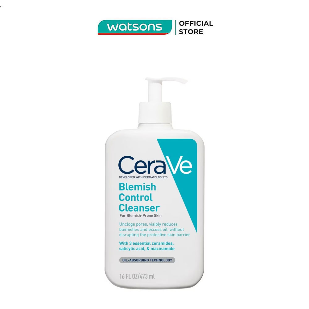   MUA LÀ CÓ QUÀ  Sữa Rửa Mặt Cerave Cho Da Dầu Mụn Blemish Control Cleanser 473ml 