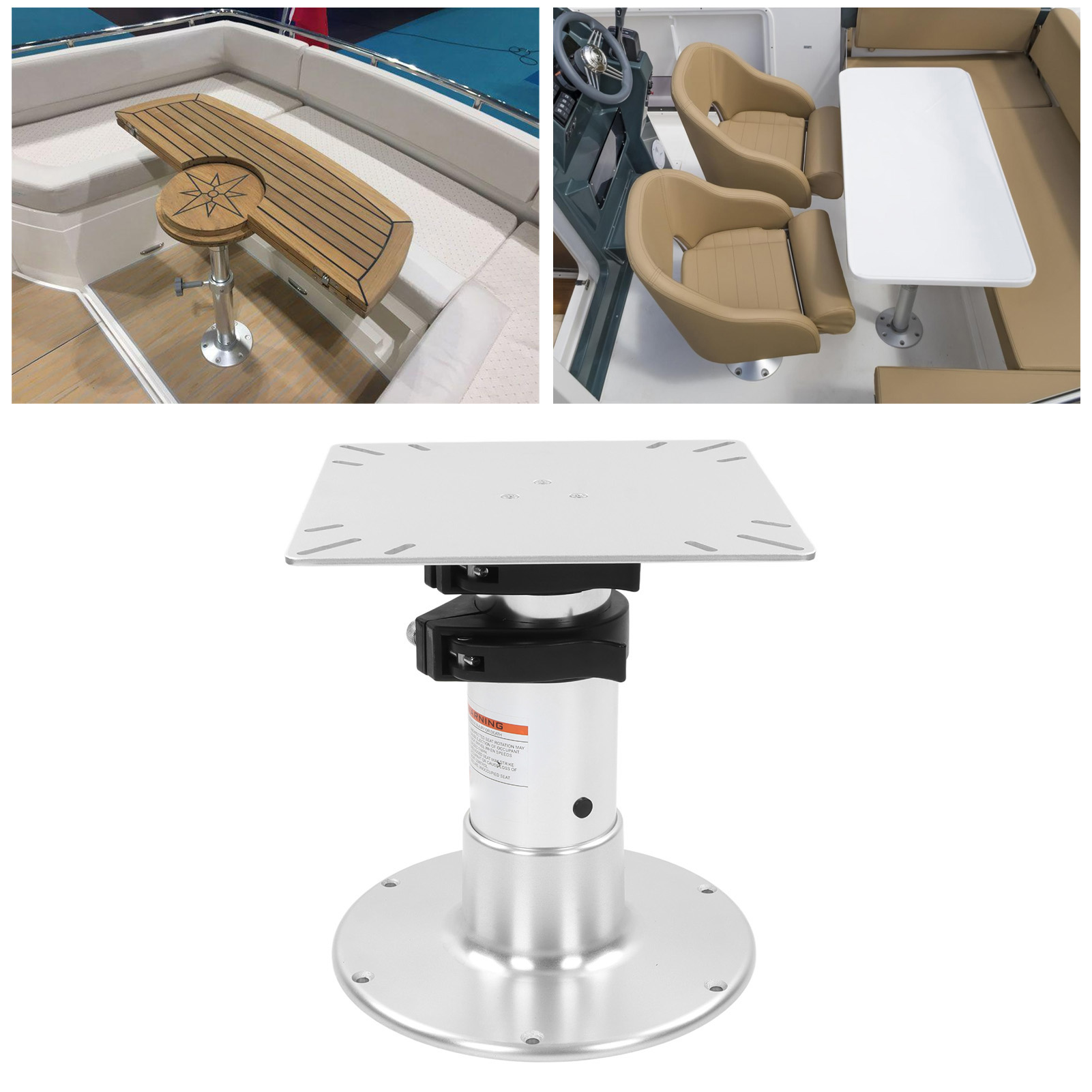 RV Pedestal Table Stand Leg Anodized Table Pedestal Stand Leg 3 Stages Adjustable Aerodynamic 334mm To 720mm for Marine Boats ราคา 18,404 บาท*ส่งฟรี