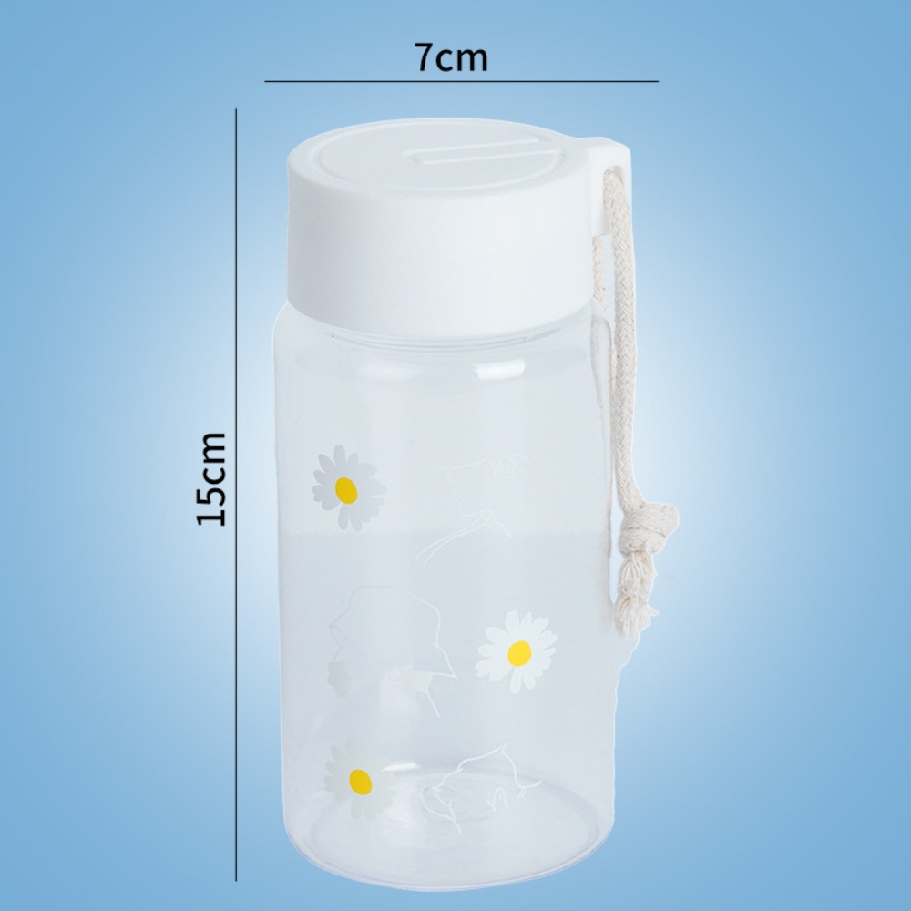 LALAIKE 500ml Chai nước Chú gấu nhỏ Hoa Cúc Cốc uống nước Dễ thương Trong suốt Cốc trà thể thao Học sinh nam nữ - 8