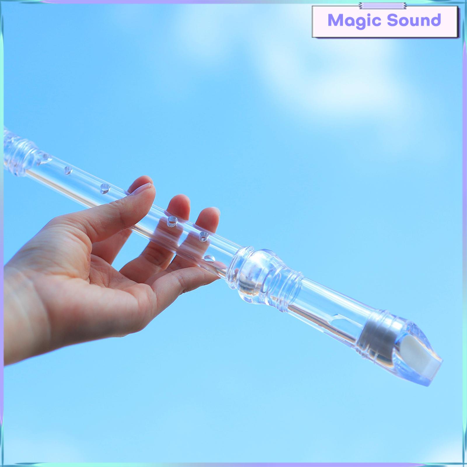 Magic Sound ABS 8-hole German Style Soprano Recorder Key of G Descant Music Instrument with Cleaning Rod for Beignners