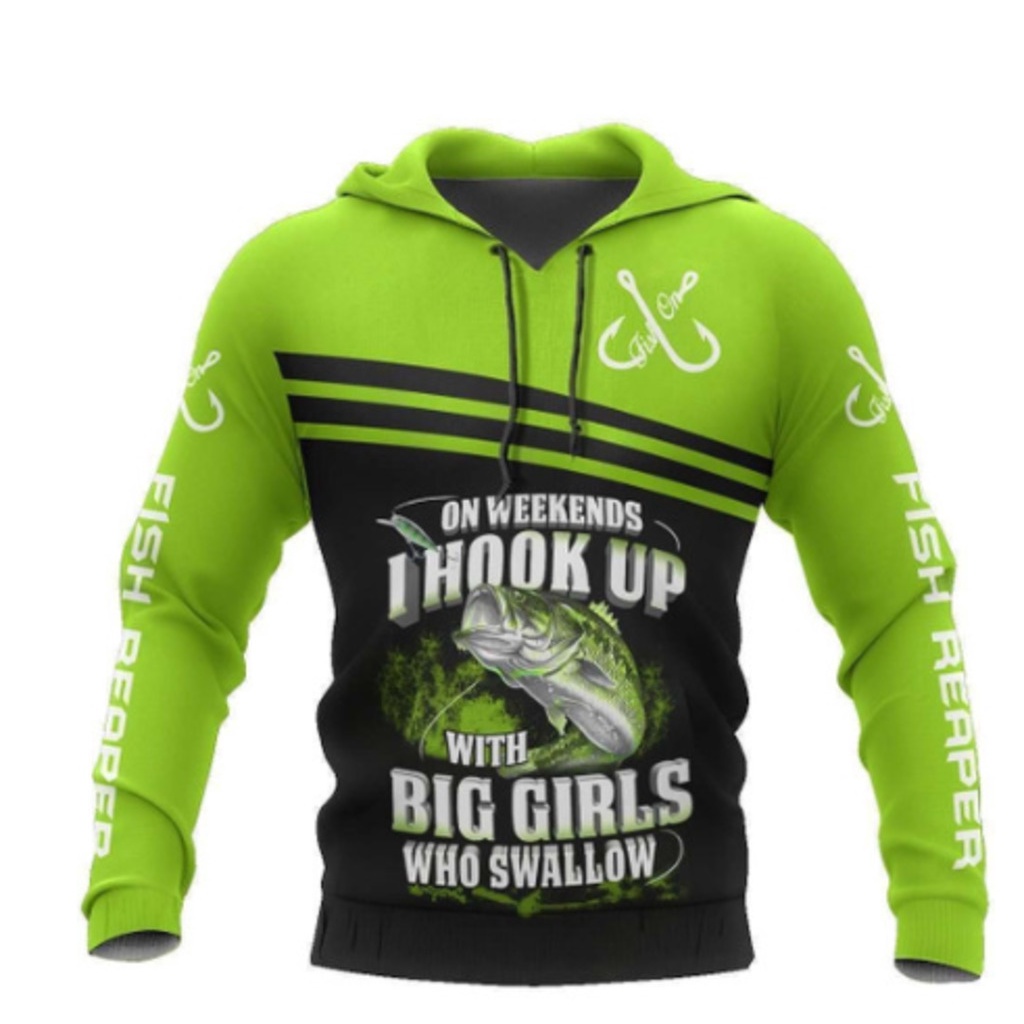 Custom Fishing Green Bass Hoodie (Free Custom Name)