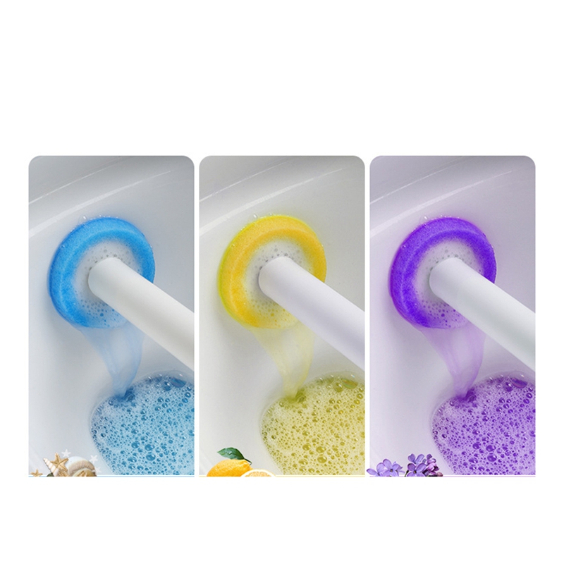 48PCS Disposable Toilet Brush Refills No Dead Angle Foam Cleaning Sponges Heads Toilet Brush Bathroom Accessories