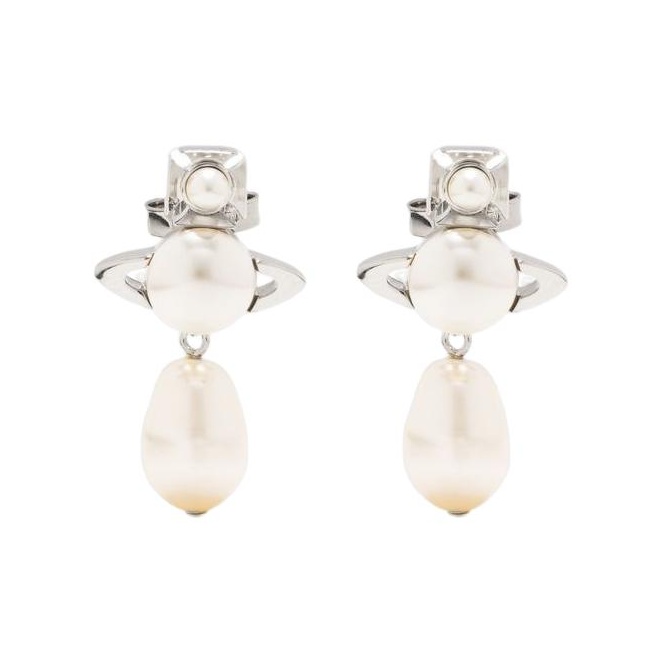 Vivienne Westwood Brass Earrings Women's Silver