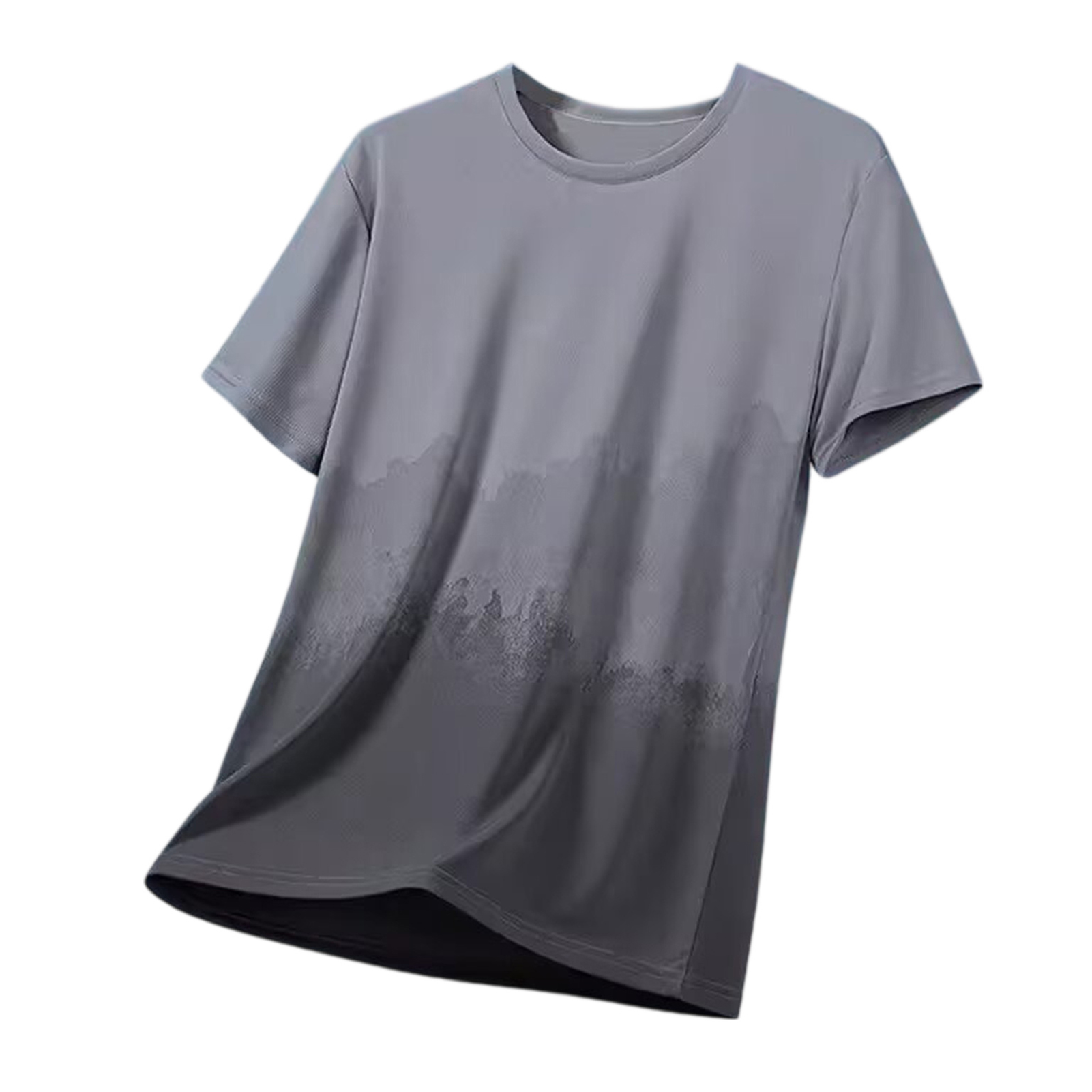 【Stock】 Men Summer Tops Breathable Men Tops Men's Summer Breathable Short Sleeve T-shirt Loose Fit O-neck Sport Tee Lightweight Casual Outdoor Top for Daily Wear - 4