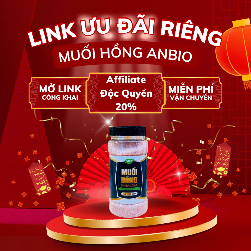 [Affiliate Độc Quyền 20%] Muối Hồng Himalaya Anbio 500g