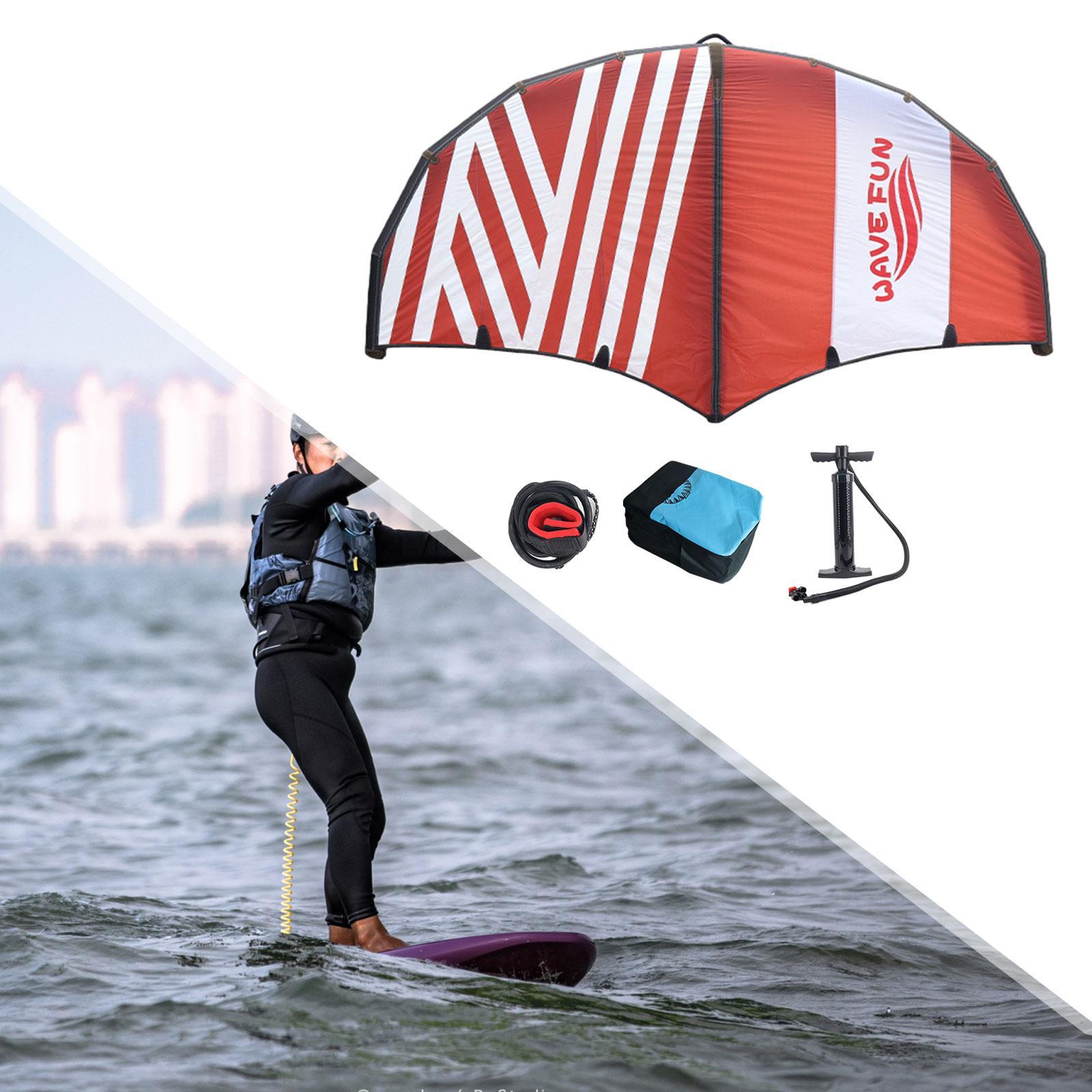 Baoblaze Inflatable Surfing Wing Handheld Surf Sail Windsurfing Sail Multipurpose Kitesurfing Wing Wind Wing for Beginner Enthusiasts ราคา 20,399 บาท*ส่งฟรี