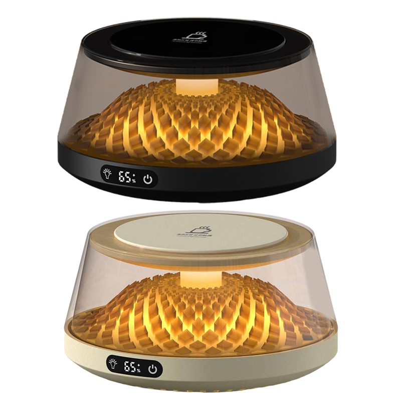 Coffee Cup Heater, Desk Coffee Heater, Electric Heater with Ambient Light, Beverage Milk Tea Heating Tray