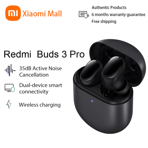 Xiaomi Redmi Buds 3 Pro TWS Bluetooth Earphones Wireless headphones 35dB ANC Dual-device Redmi Airdots 3 Pro Xiaomi Mall Singapore