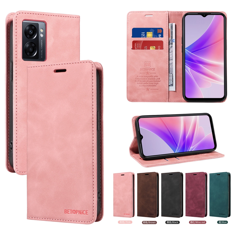Vỏ Nắp gập Có Khe Cắm Thẻ Ví da từ tính cho OPPO A57 A77 A57S A77S A78 A98 A17 A17K A96 A95 A94 A76 A74 A55 A54 A16 A16K A15 A15S A5 A9 2020 vỏ điện thoại
