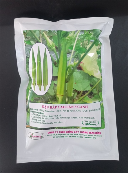 Hạt giống đậu bắp cao sản 5 cạnh sh27 sen hồng 500g