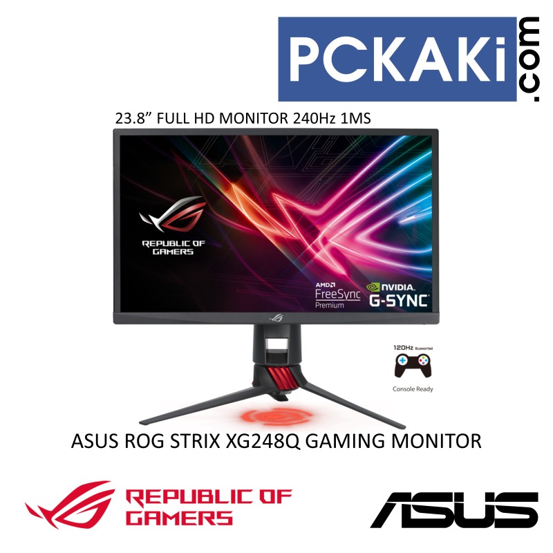ASUS ROG STRIX XG248Q 23.8 FULL HD 240Hz 1ms GAMING MONITOR | G-SYNC COMPATIBLE, FREESYNC PREMIUM, ASUS AURA SYNC Singapore