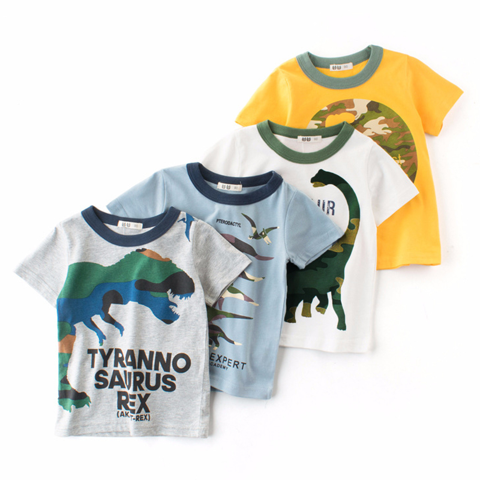 Top Shirt Dinosaur Clothes Baby Short Toddler Sleeve Kids Years T Boys