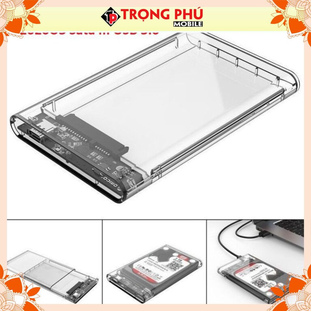Hộp ổ cứng di động trong suốt 2.5 HĐ 2020U3 Sata III USB 3.0