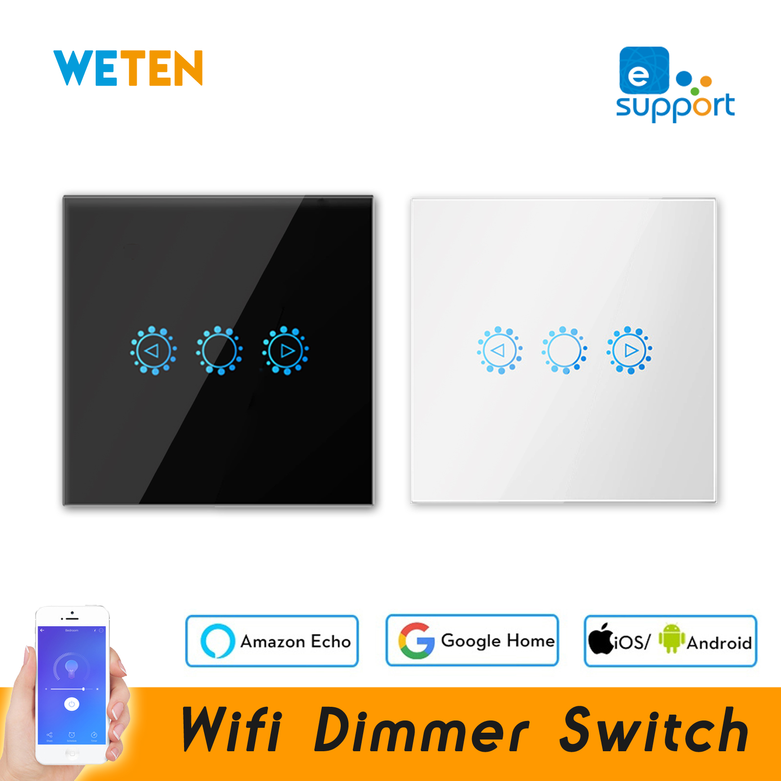 【Limited Time Only】 Wifi Dimmer Switch Smart Touch Switch Dimming 220v 110v Ewelink App Support Alex