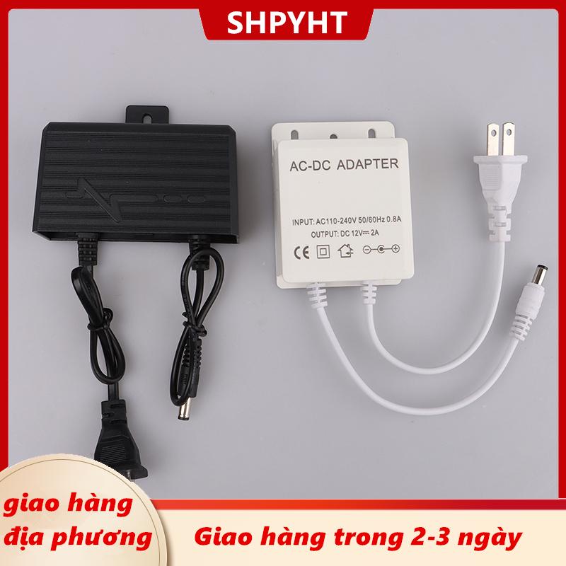 [COD] SHPYHT Giao hàng địa phương Ac DC 12V 2A 2000mA CCTV Camera Power Supply Adapter ngoài trời không thấm nước EU chúng tôi cắm Adapter sạc cho CCTV Video Camera