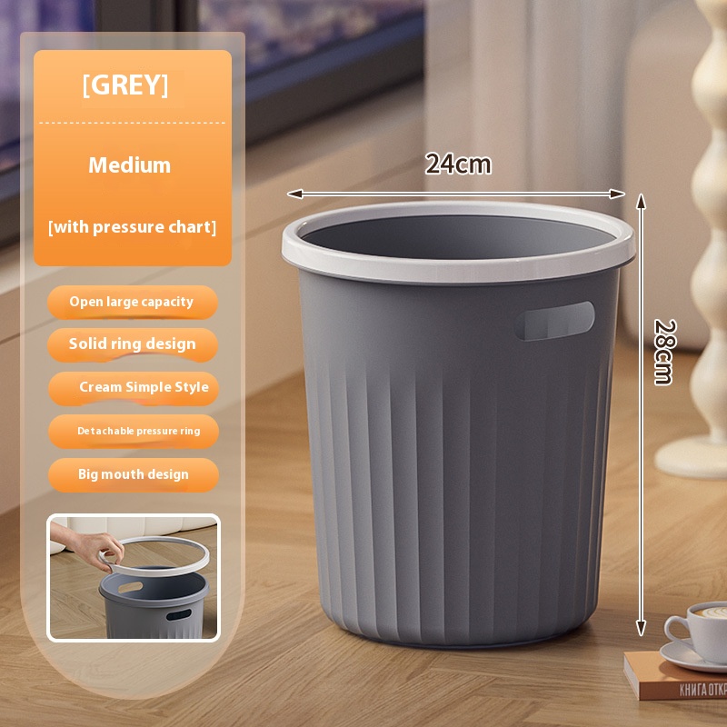 boxien ครัวเรือนถังขยะครัวถังขยะขนาดใหญ่ที่เรียบง่ายห้องน้ำกดแหวนตะกร้ากระดาษ ราคา 268 บาท*ส่งฟรี