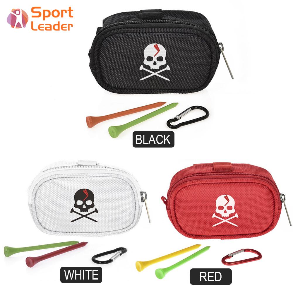Polyester Golf Lưu Trữ Pouch họa tiết đầu lâu Túi đeo hông nhỏ Với 2 Tees Và Carabiner Eo-Gắn Túi Golf Xách Tay Bền Thể Thao Nguồn Cung Cấp