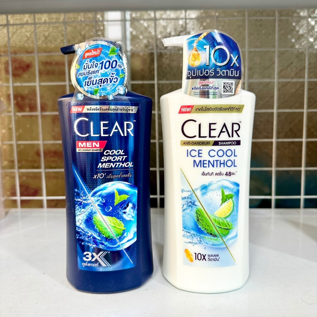 HÀNG CHUẨN THÁI Dầu Gội Clear Thái Lan  Dầu gội CLEAR màu trắng ,xanh 400ml Thái Lan